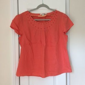 Boden Pink Linen Top